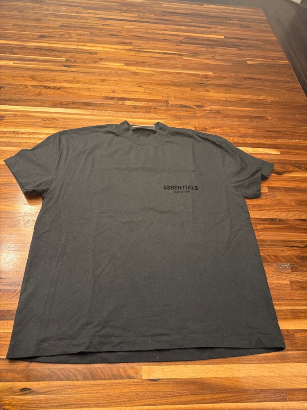 Essentials Black Short Sleeve Logo Tee